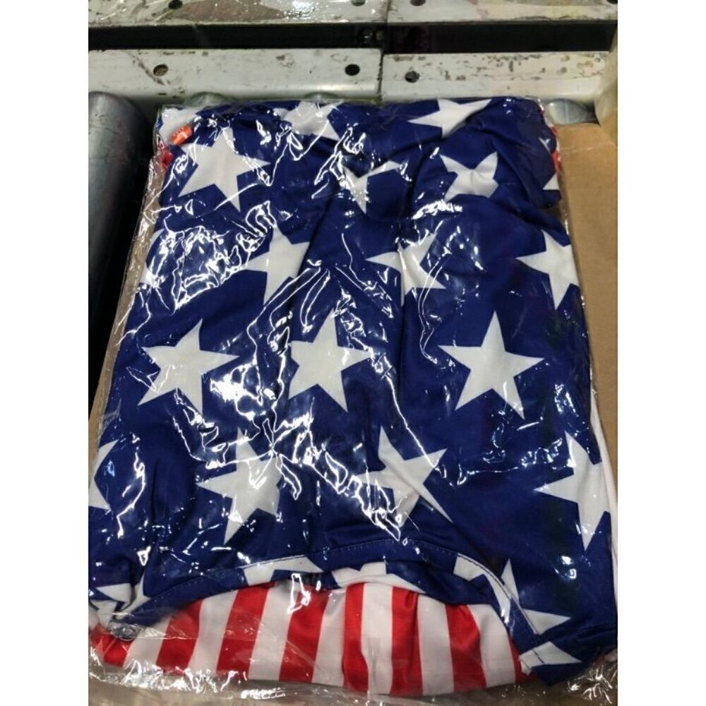 4 Pc Patriotic Costume 4th of July Outfit for Kids  Dress Apron Cap Large - Picture 2 of 3